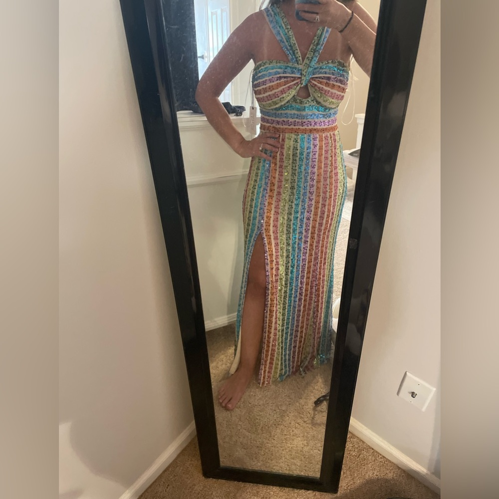 Saylor Eli Sequin Column Dress NWT Size Medium